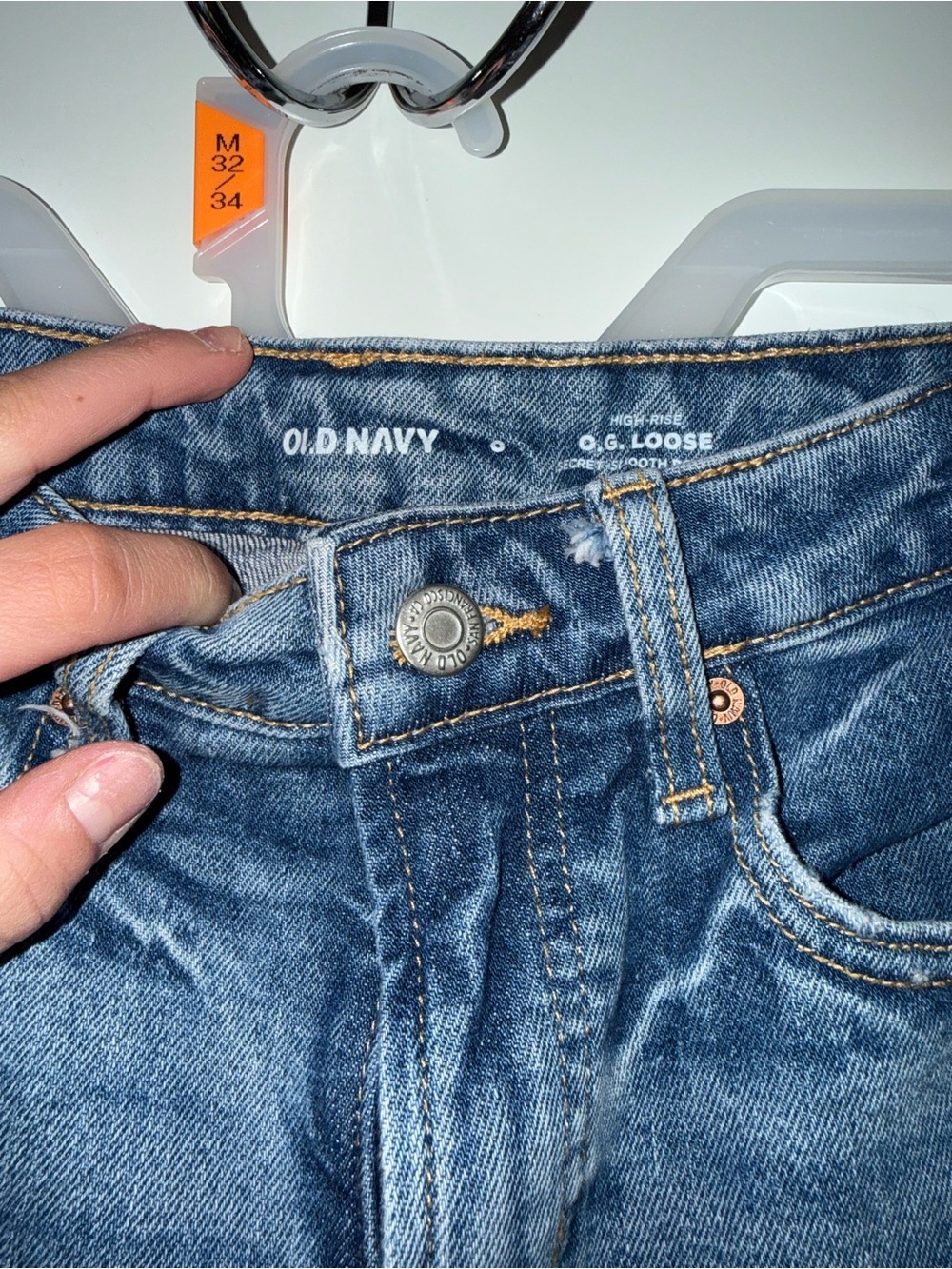 Old Navy High-Rise O.G. Loose Medium Blue Jeans